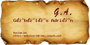 Göbölös Adrián névjegykártya